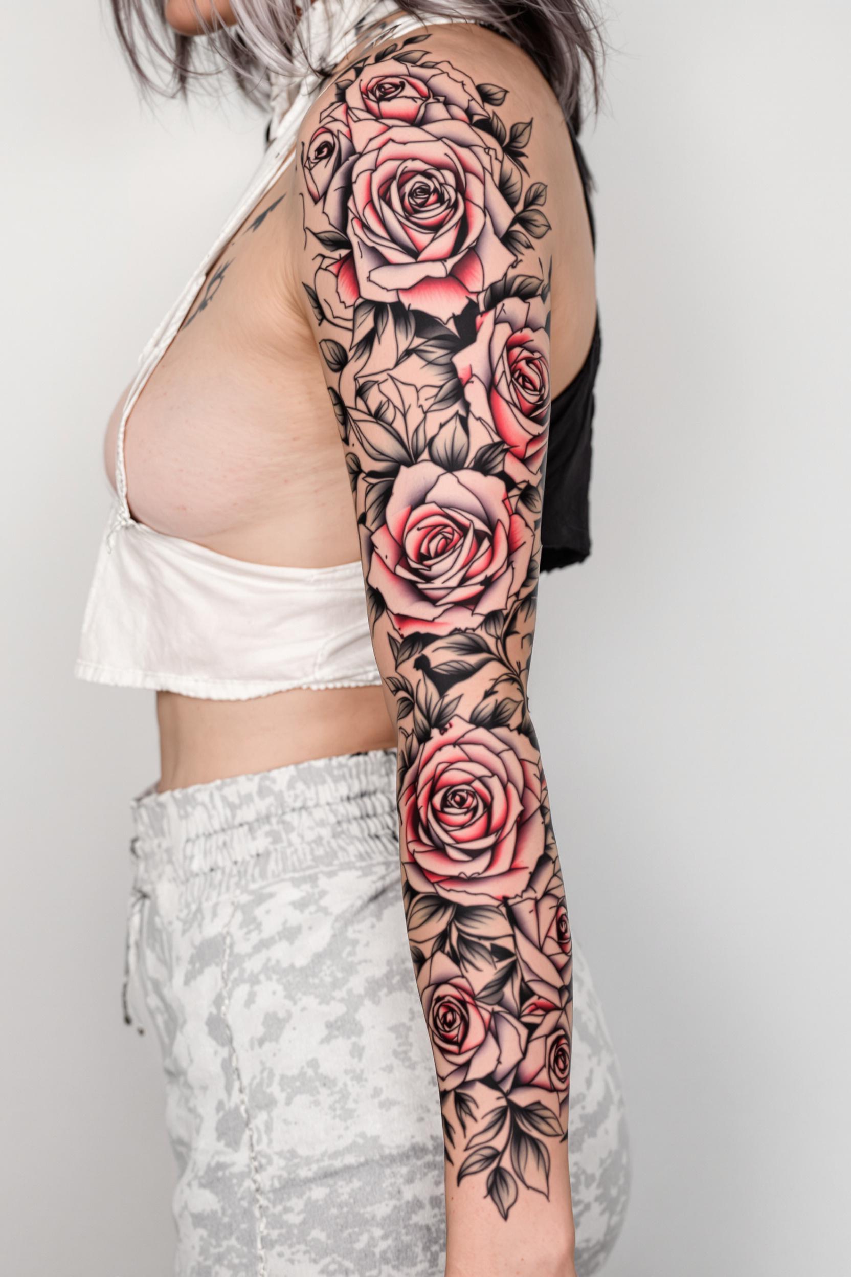 Blooming Inked Elegance