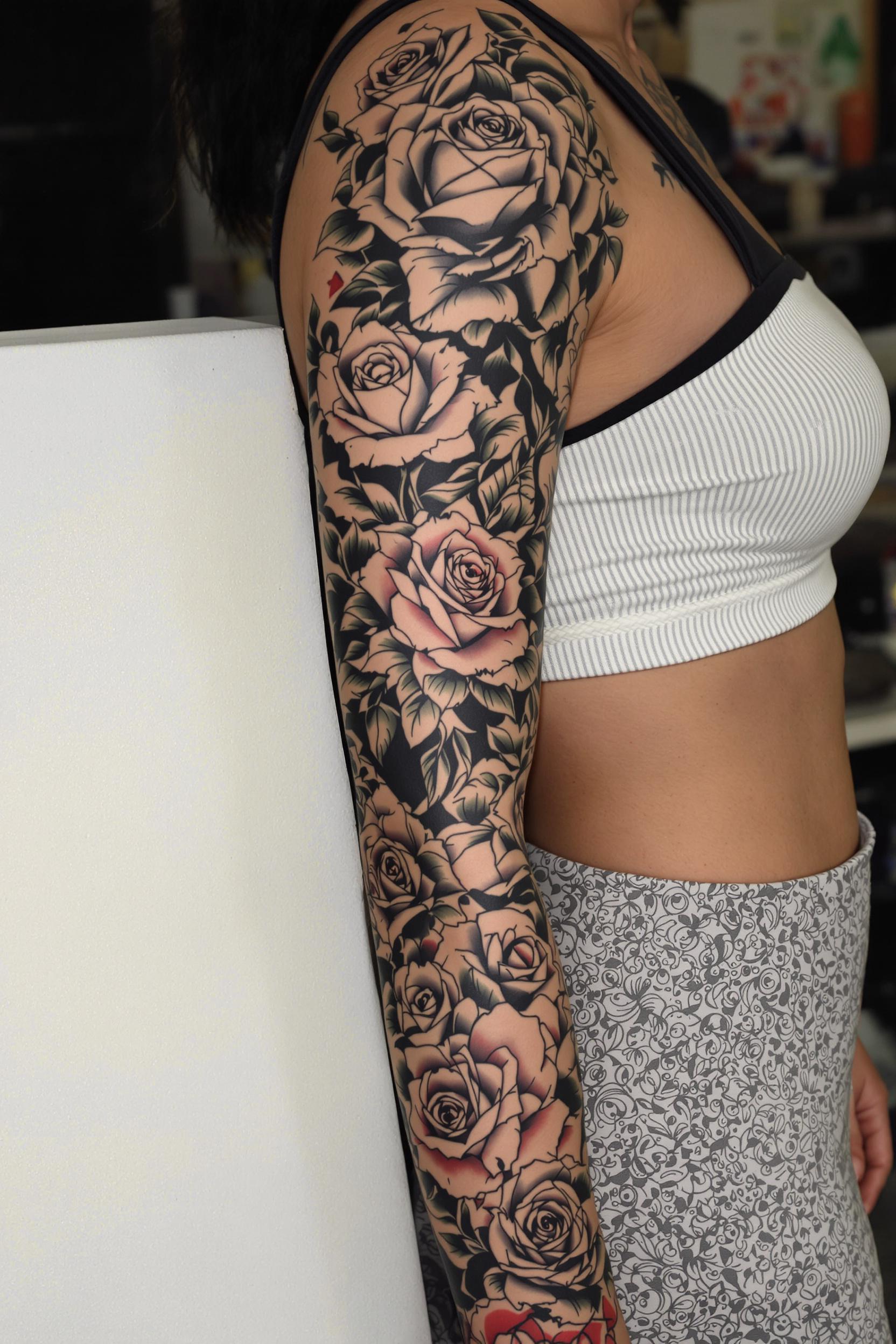 Blooming Rose Tattoo Art