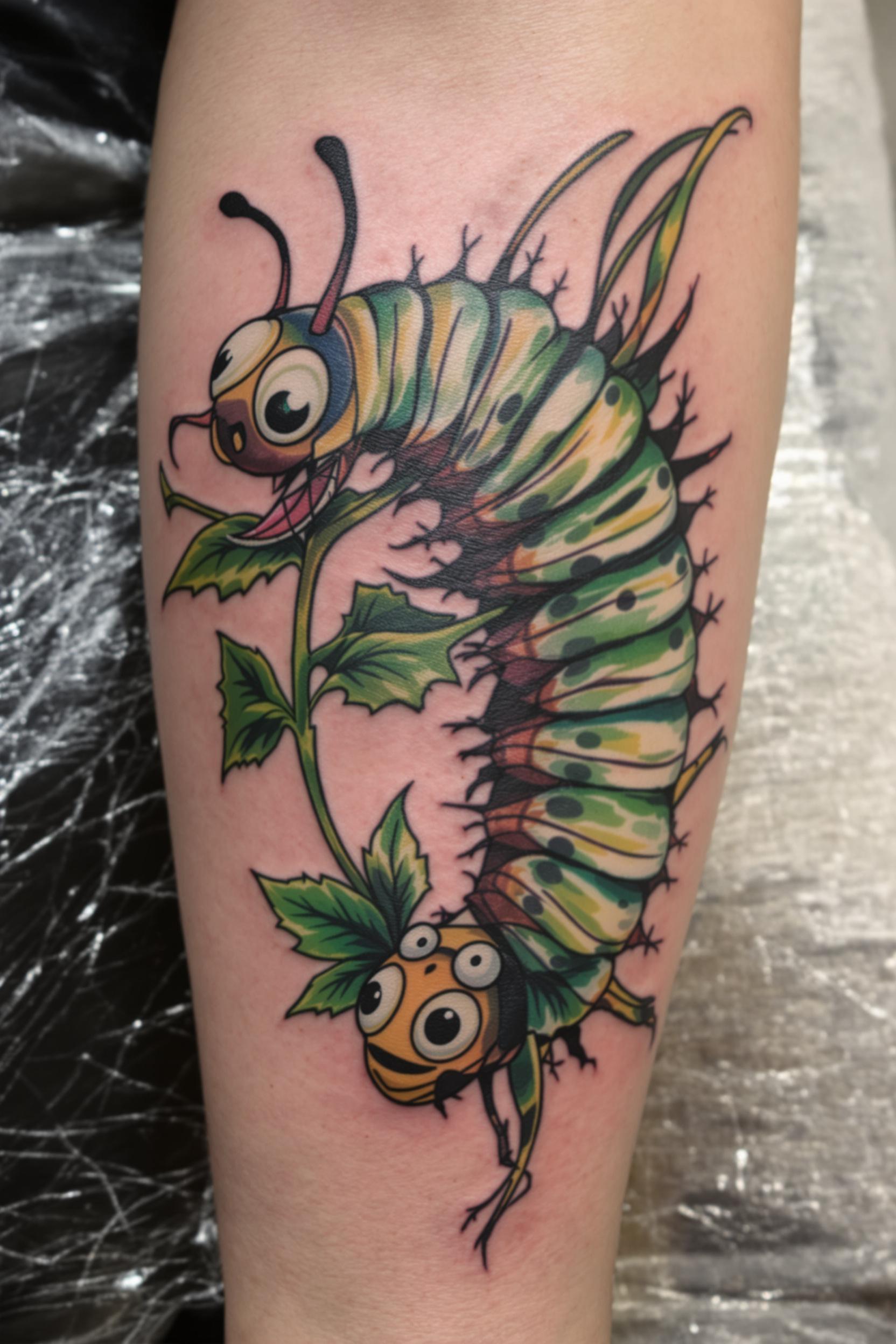 Bold Caterpillar Ink Charm