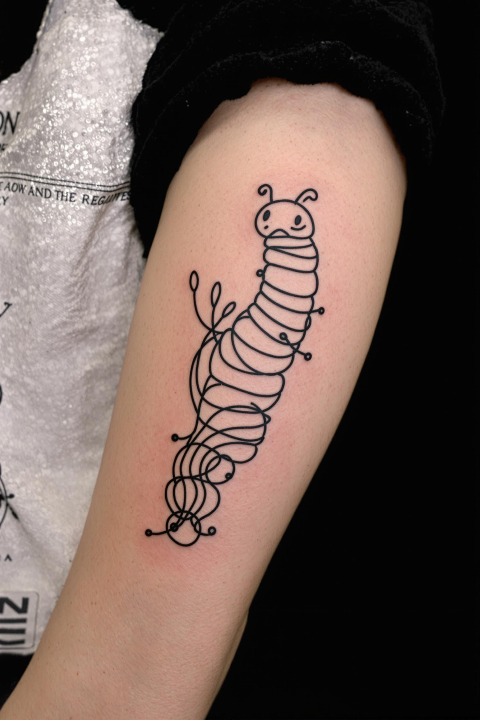Caterpillar Ink Art Vibes