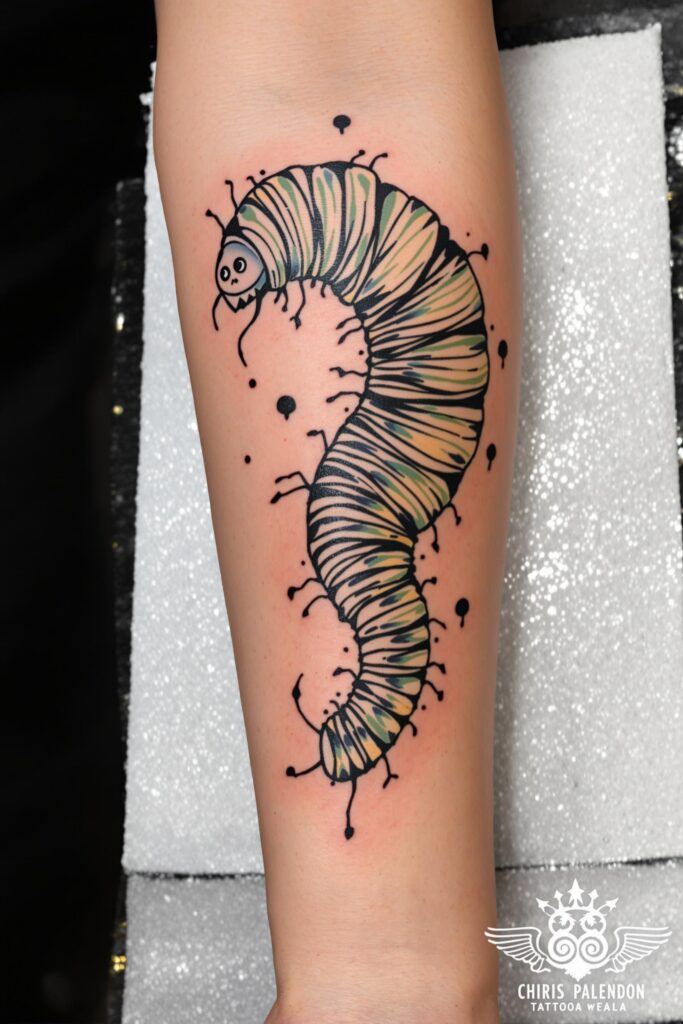 caterpillar ink bold art