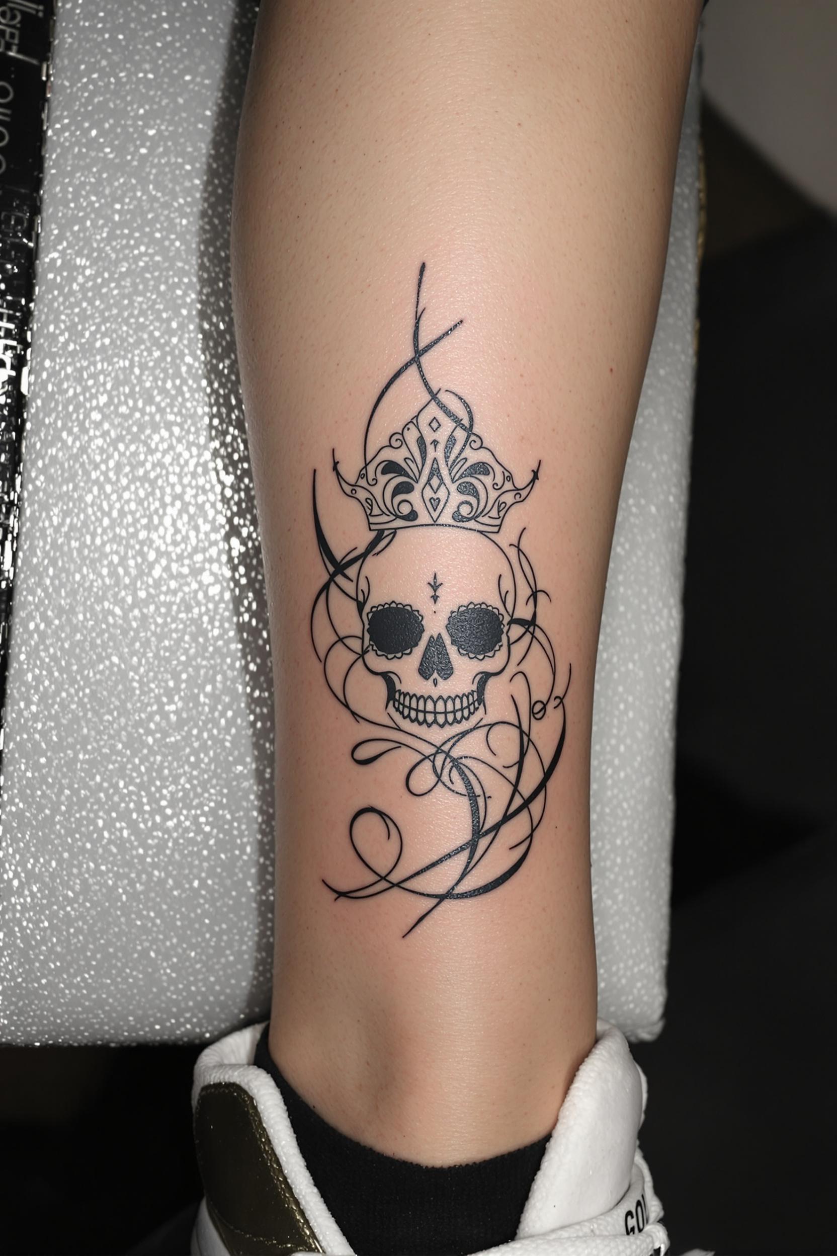Crowned Skull Tattoo Art