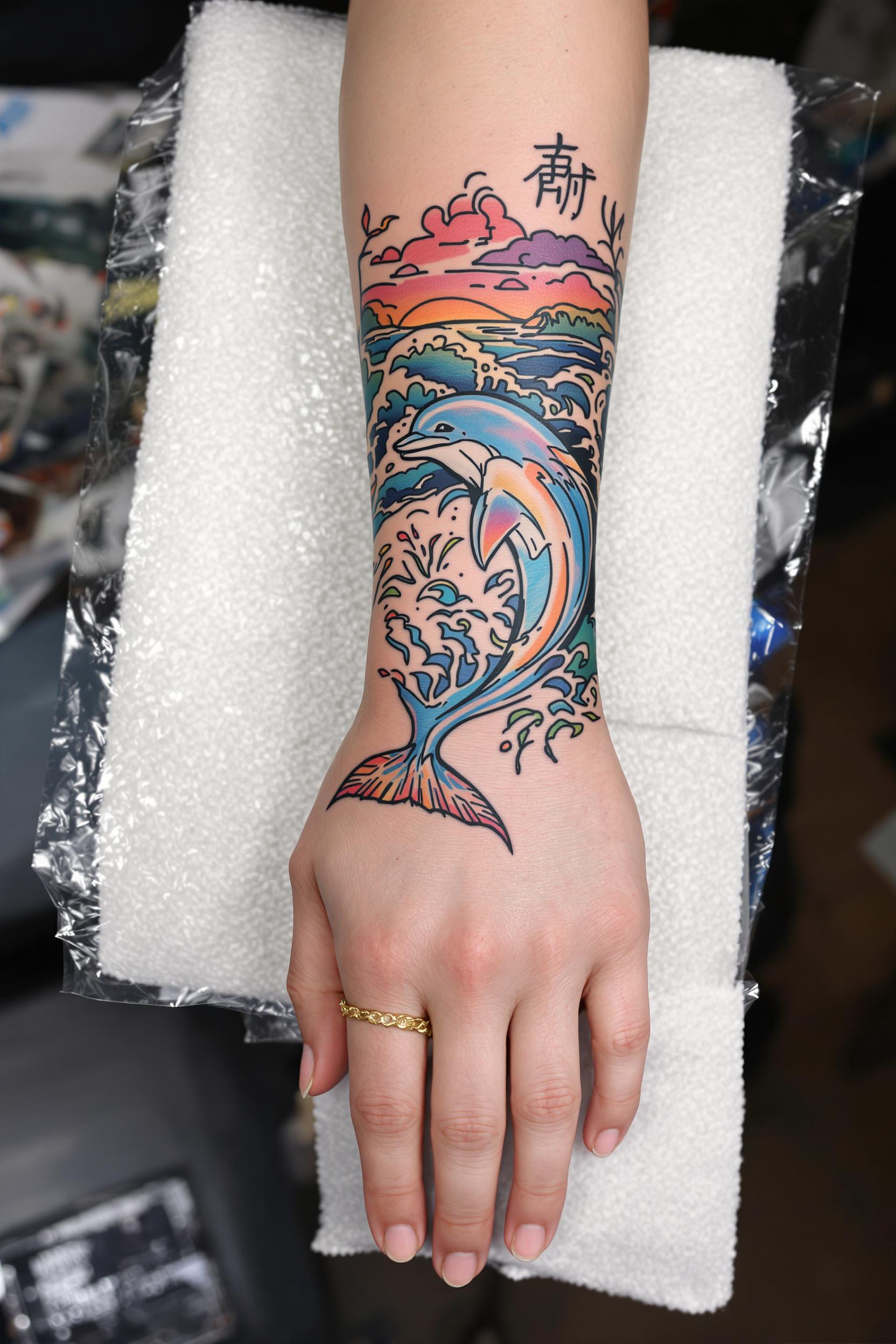 Dolphin Dreaming in Waves
