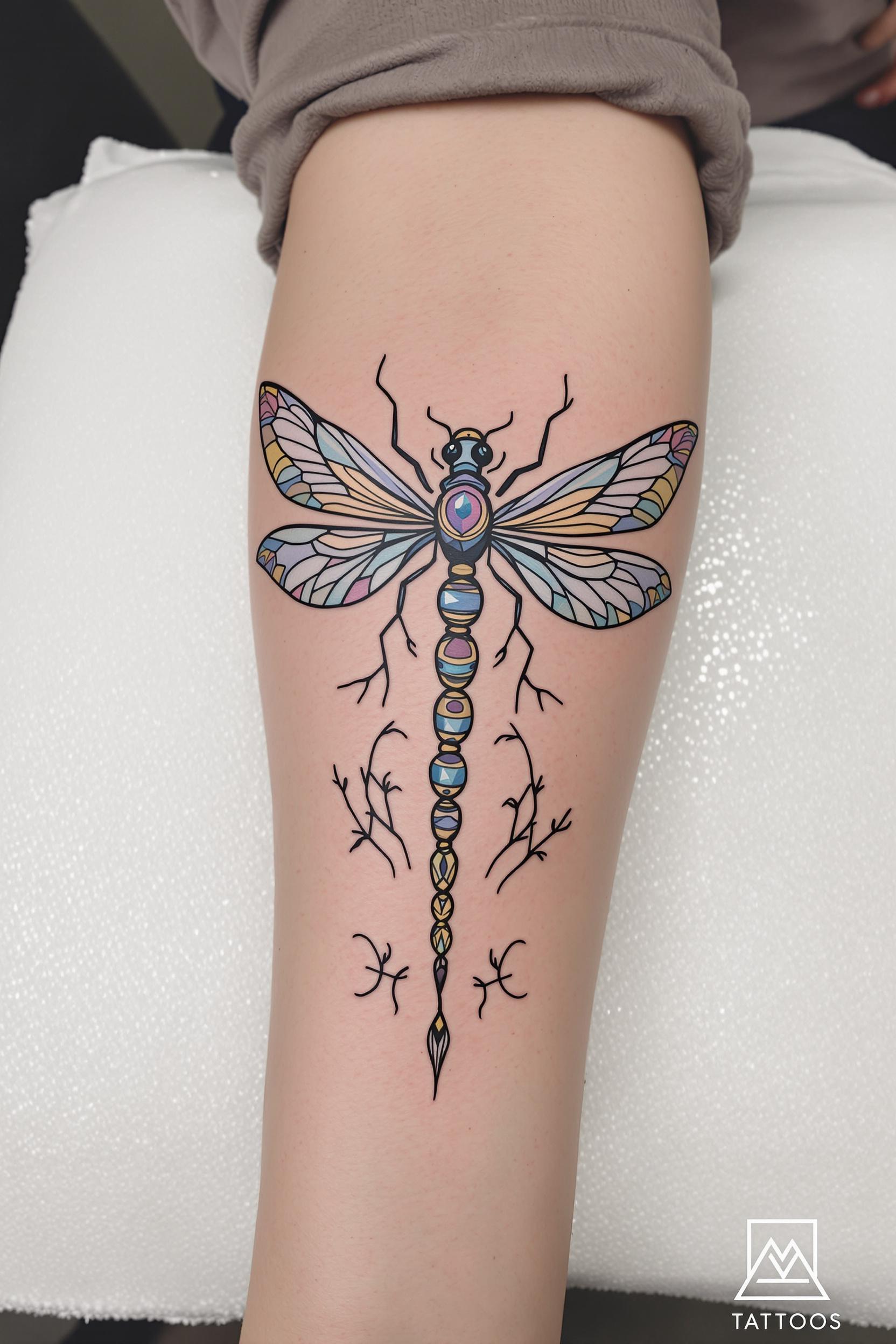 dragonfly beauty inked forever