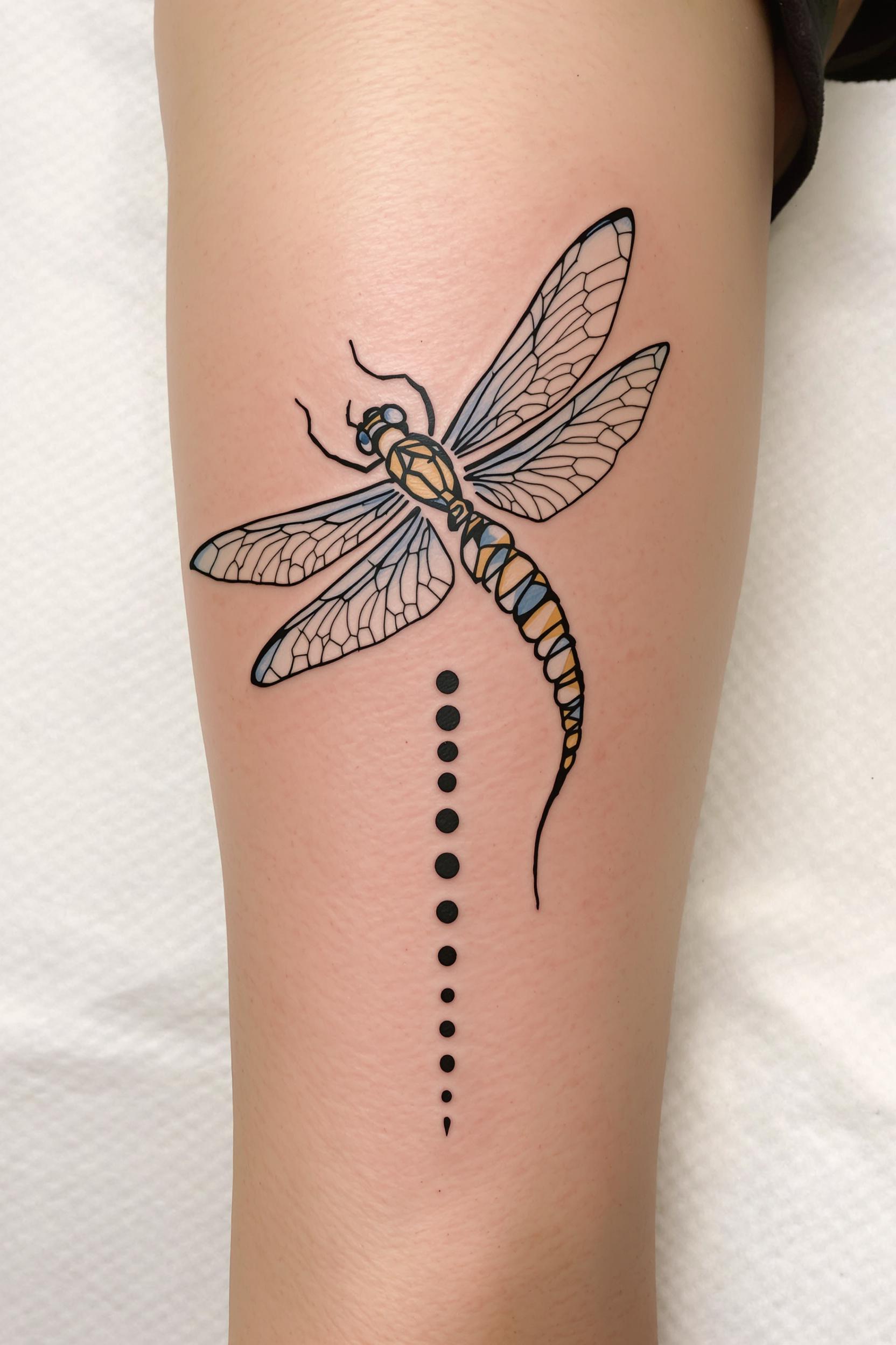 Elegant Dragonfly Tattoo Art