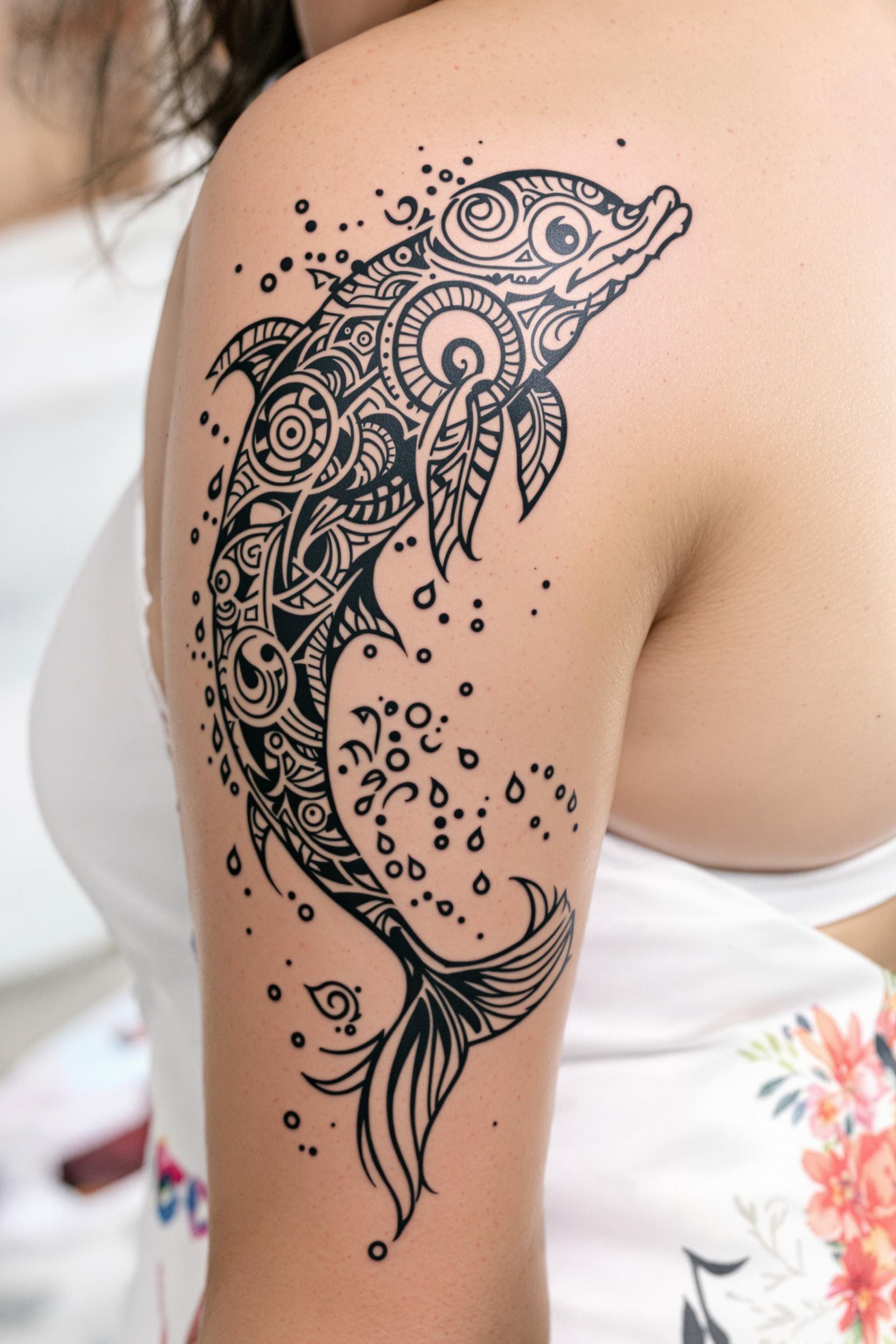 Enchanted Doplhin Tattoo Idea