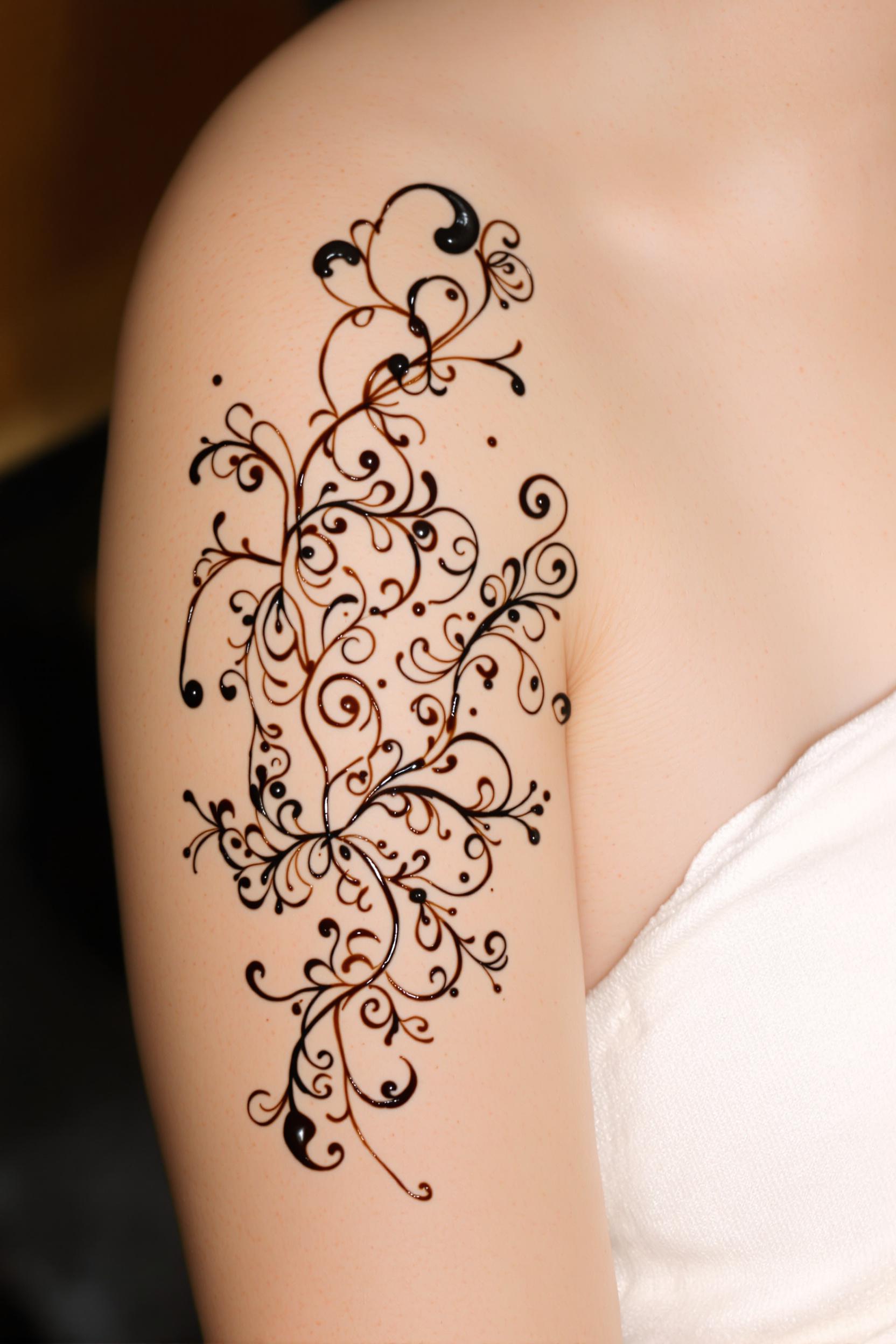 Floral Inked Elegance