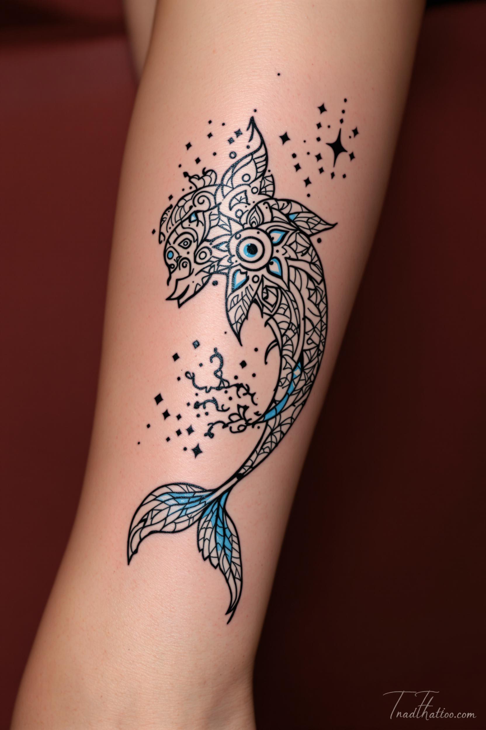 Graceful Dolphin Tattoo Art