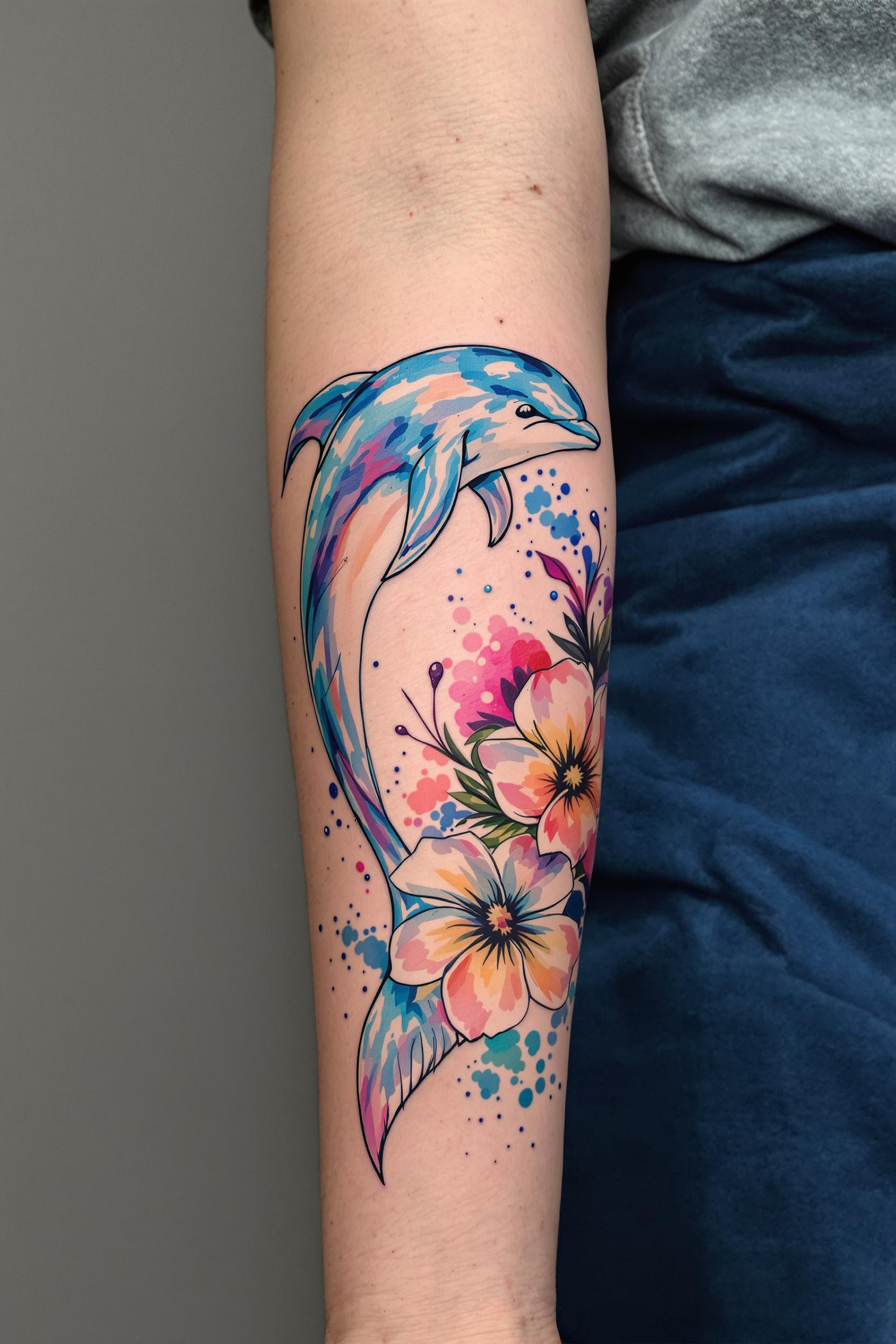 Graceful Doplhin Tattoo Idea