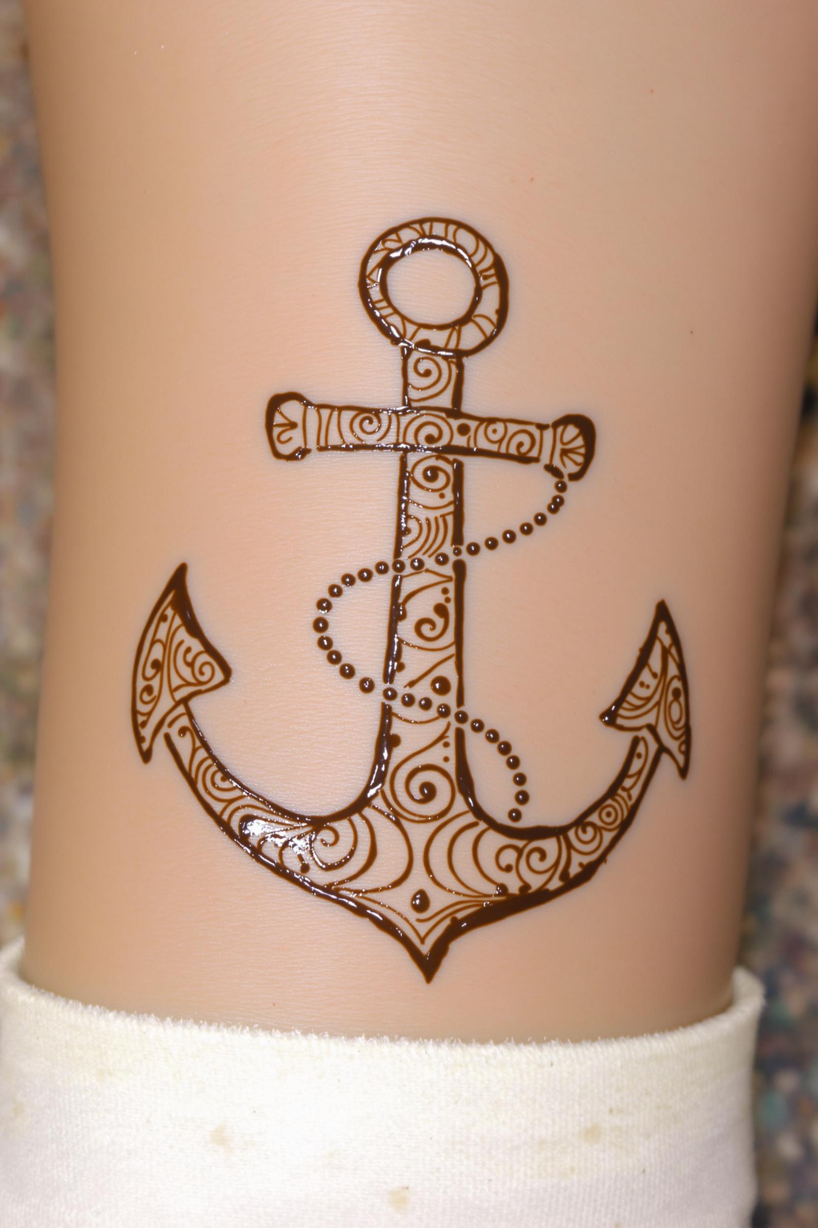 Henna Anchor Tattoo Art