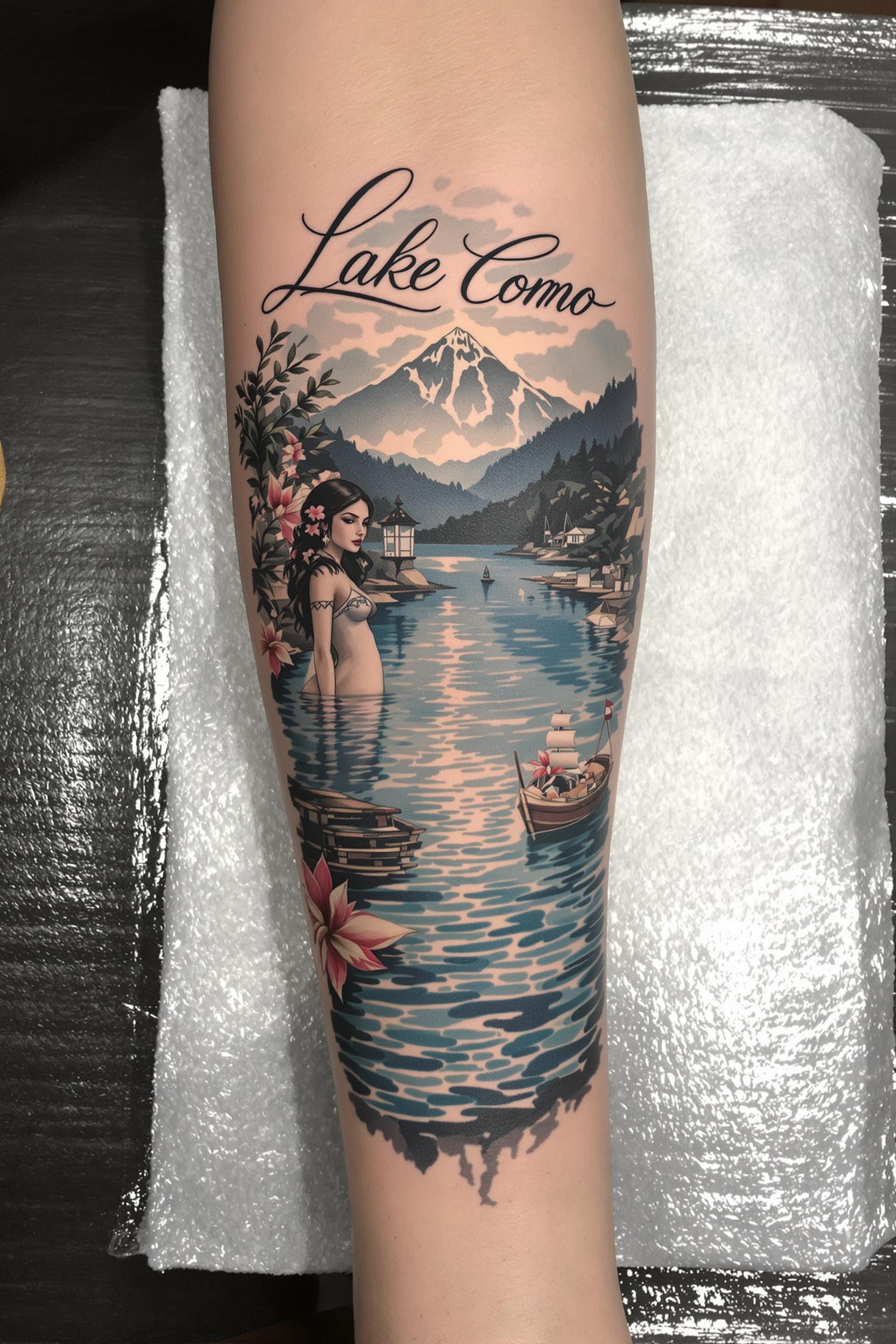 Lake Como Serenity Tattoo