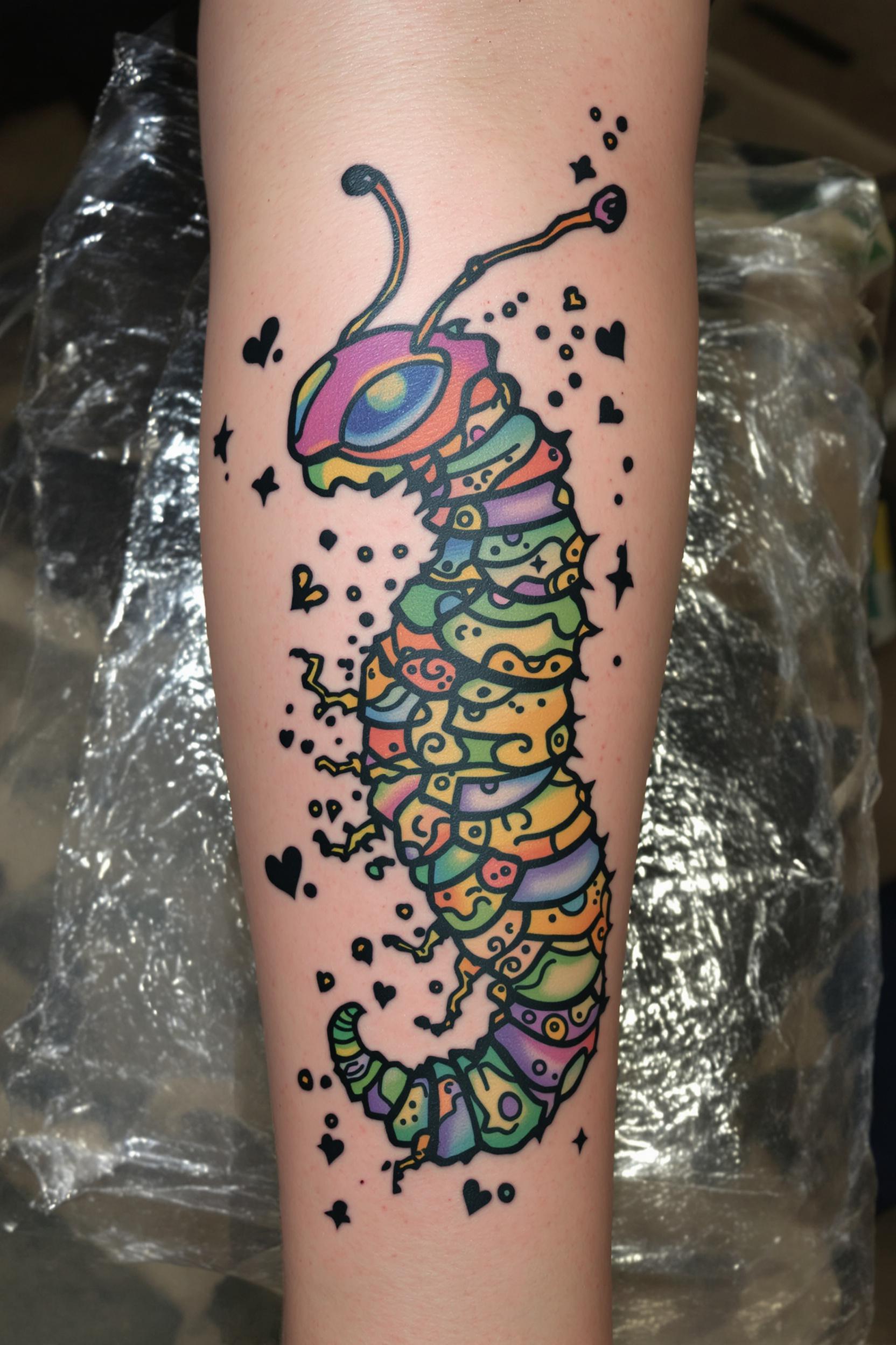 Rainbow Caterpillar Ink Pride