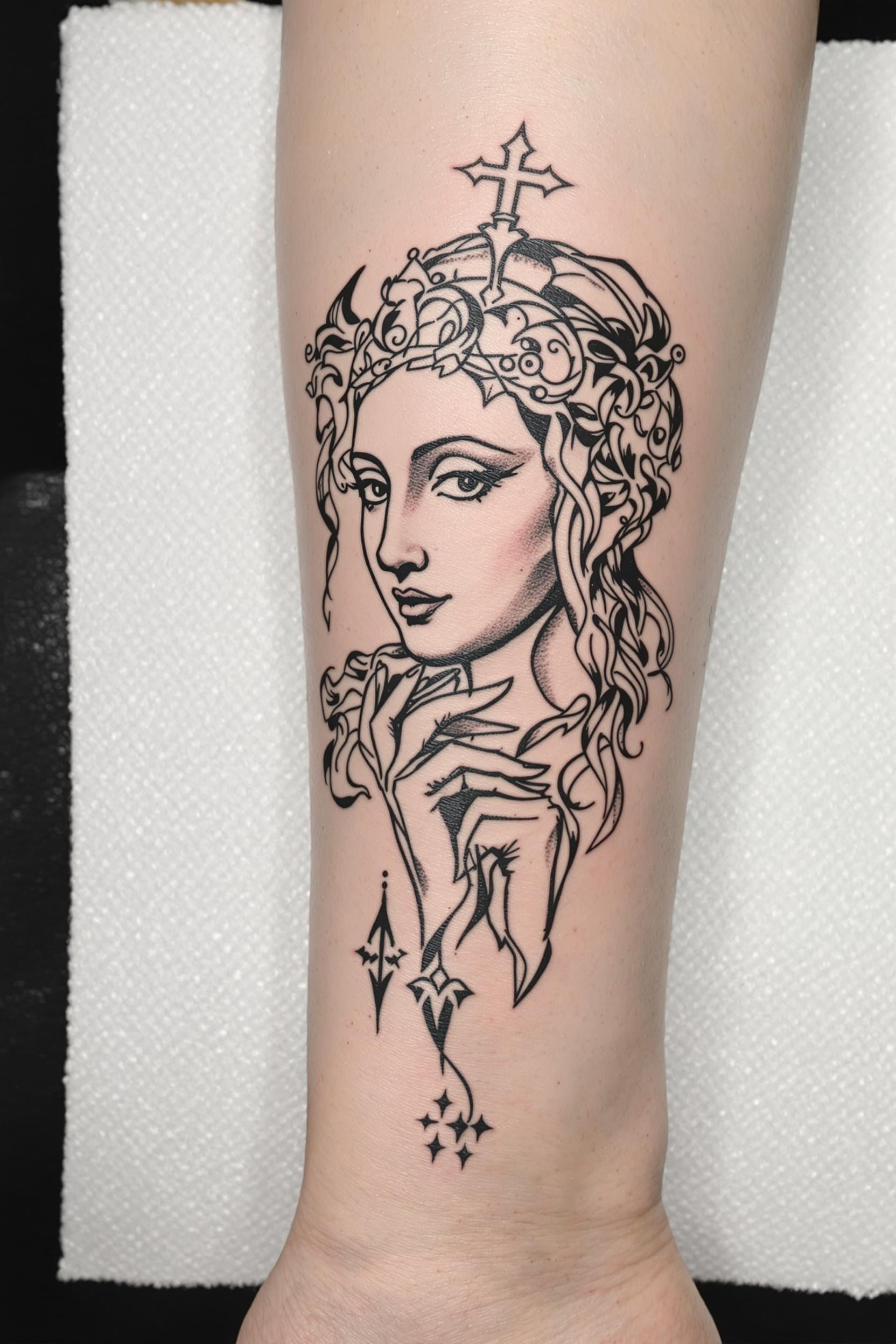 Regal Elegance Inked Art