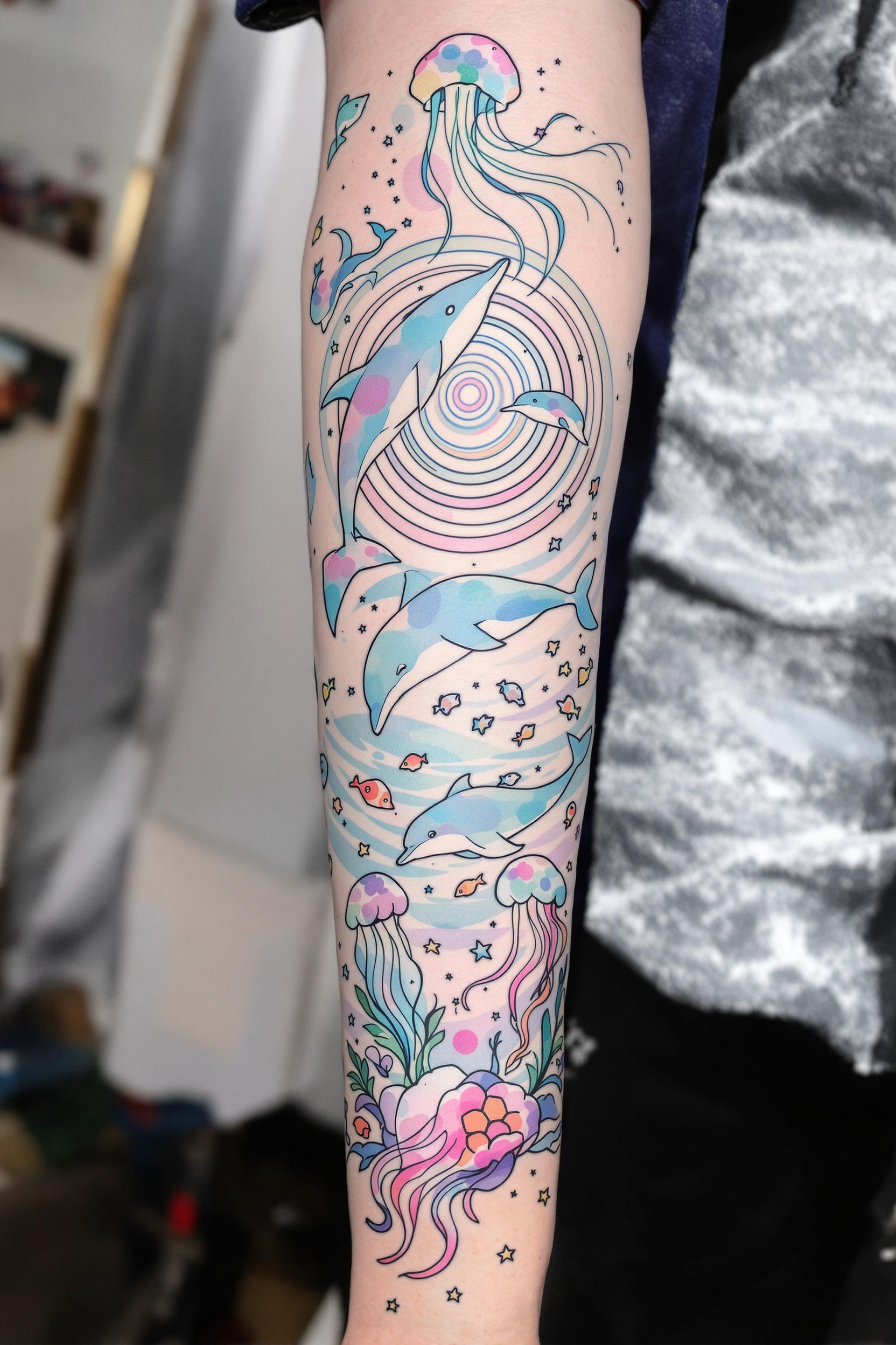 Dreamy Ocean Ink Art