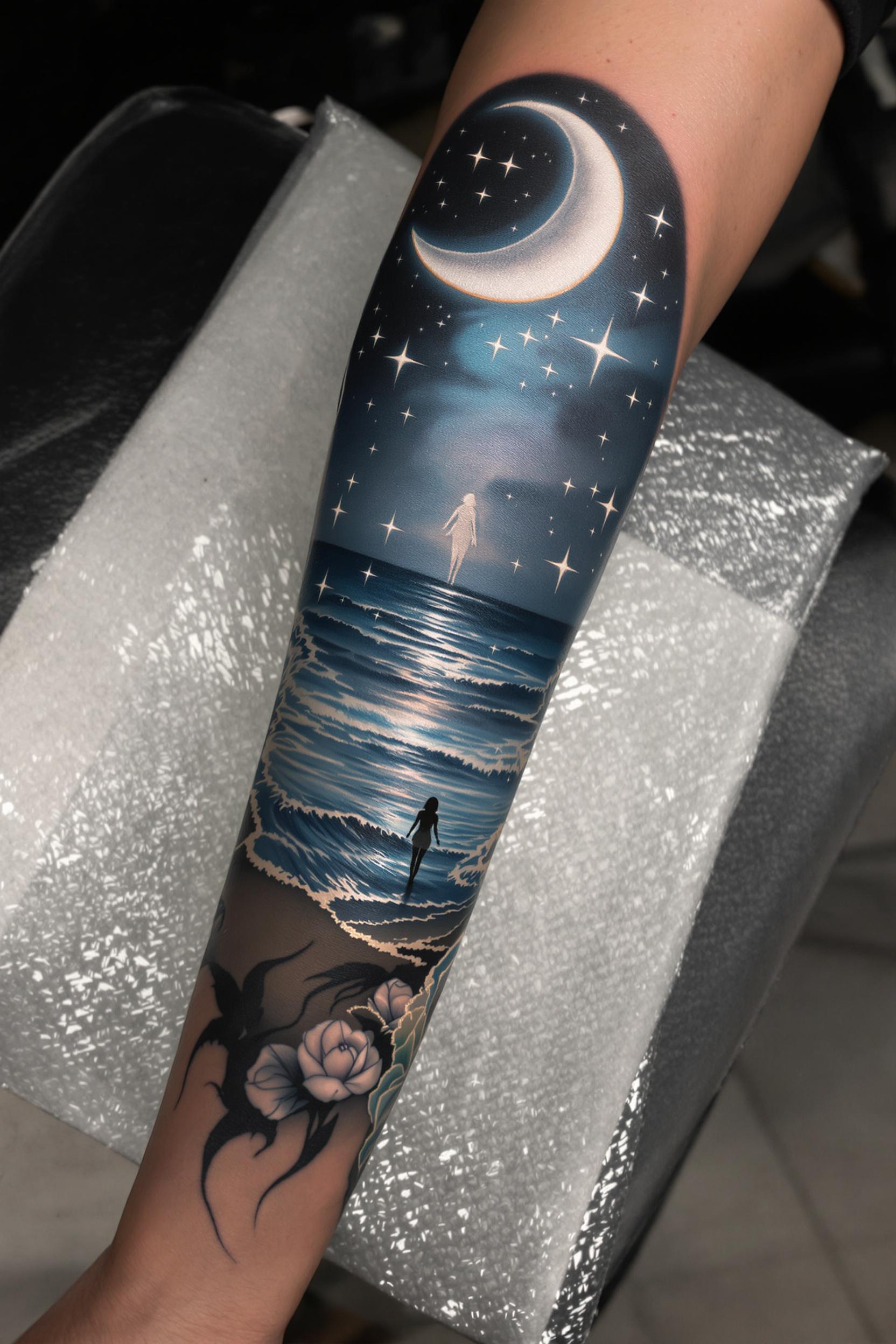 Moonlit Dreams and Waves