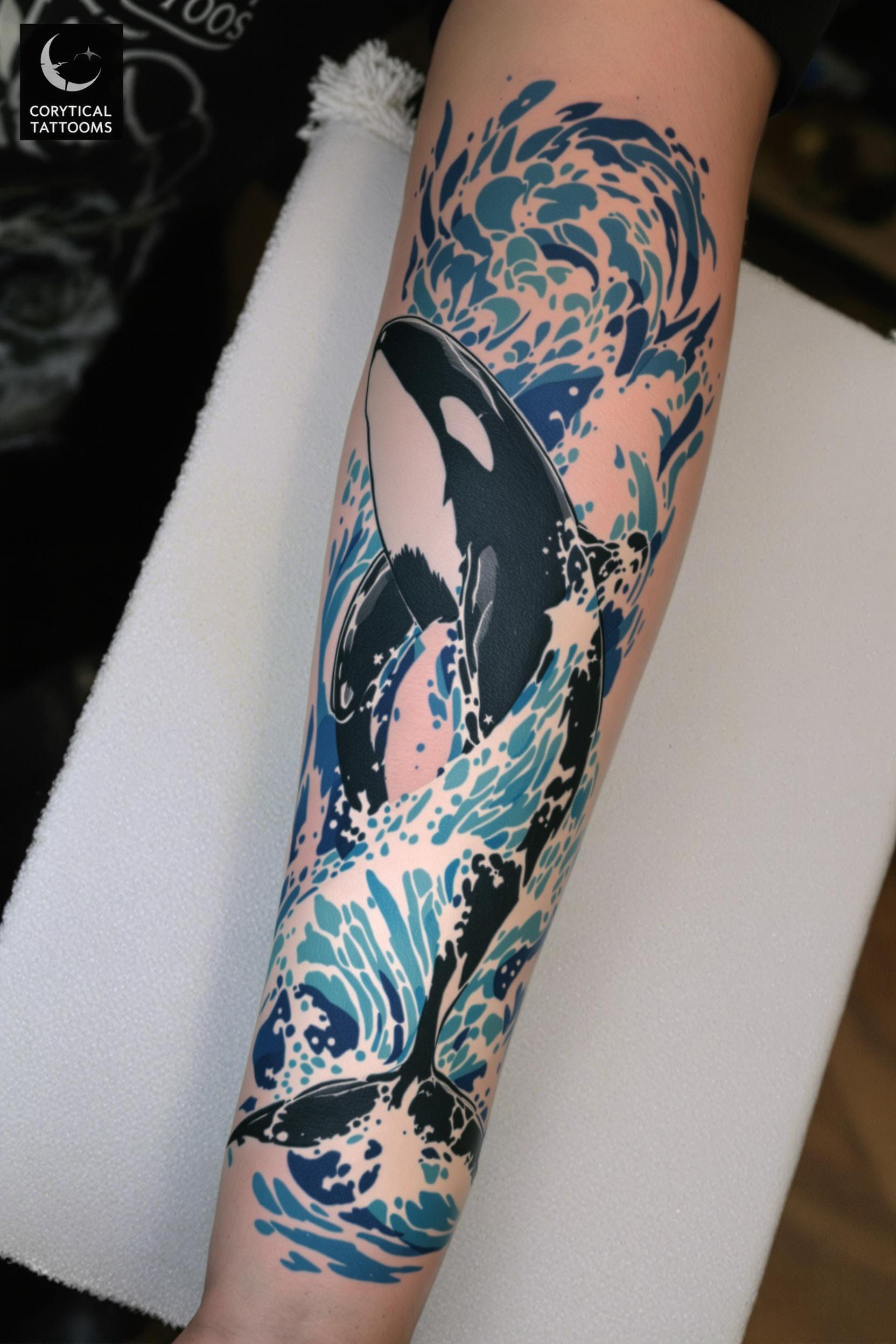 Orca Ink and Waves