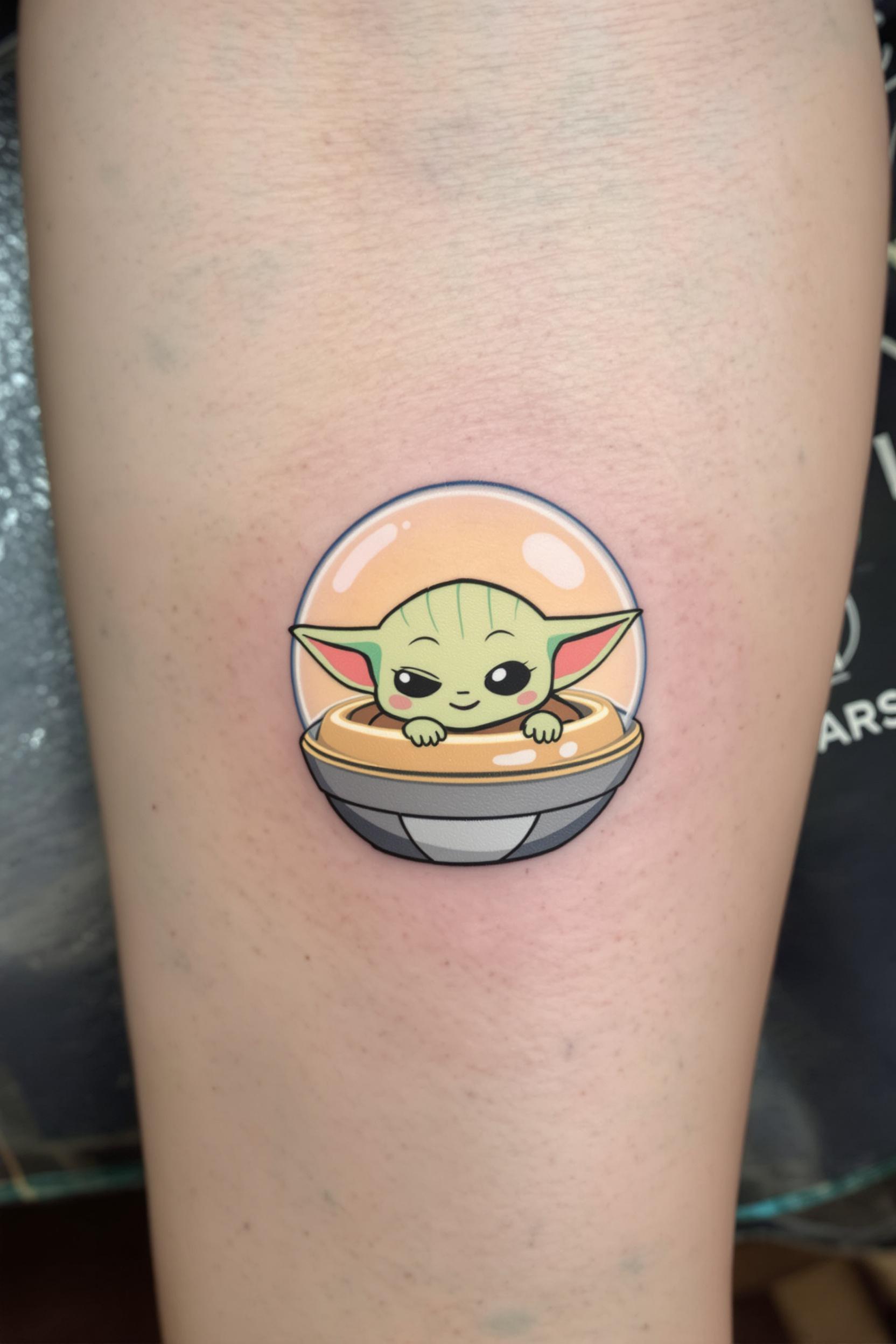 Charming Baby Alien Tattoo