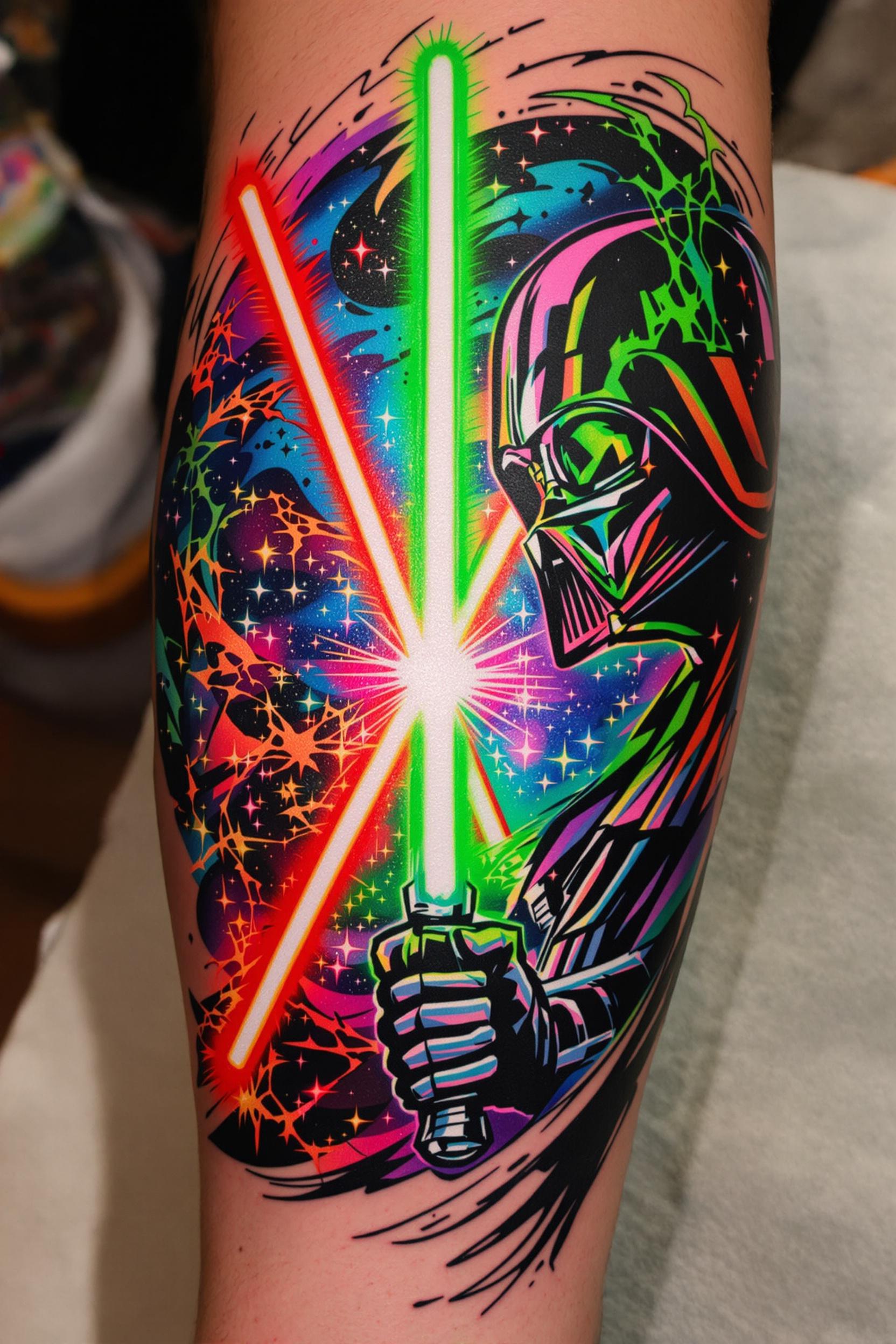 Neon Ink Cosmic Duel
