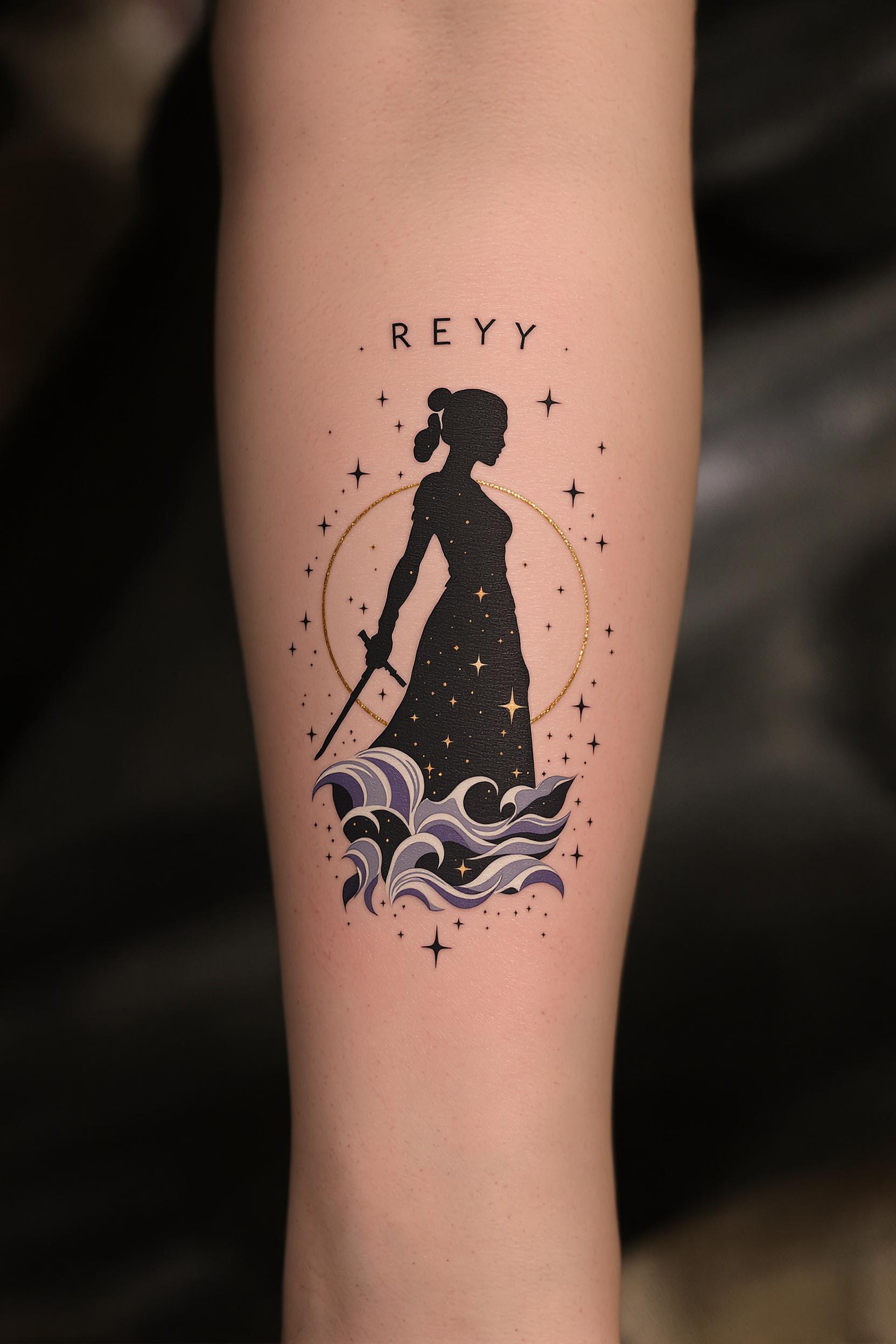 Warrior Beneath Starry Skies