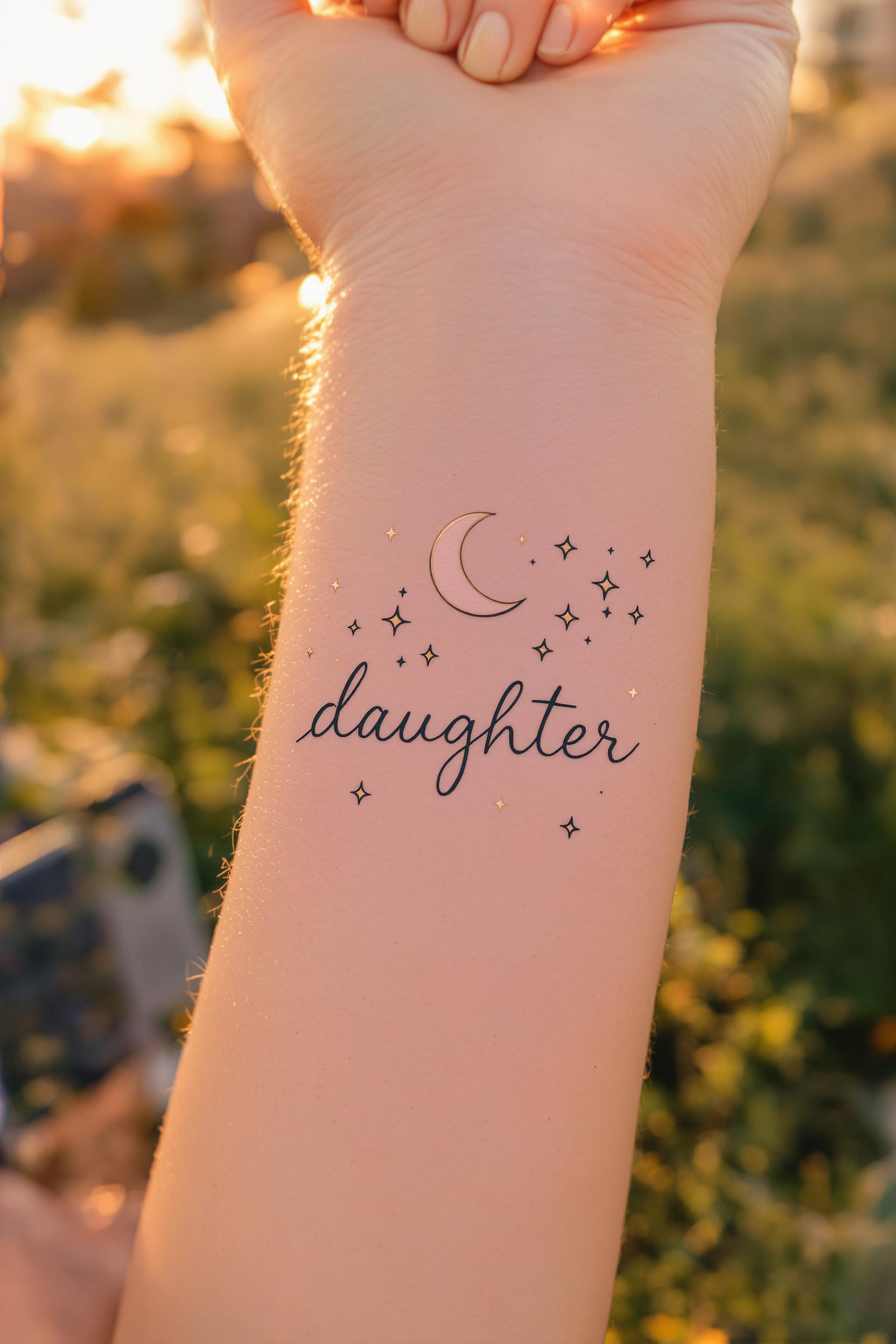 Daughter and Moonlight Glow