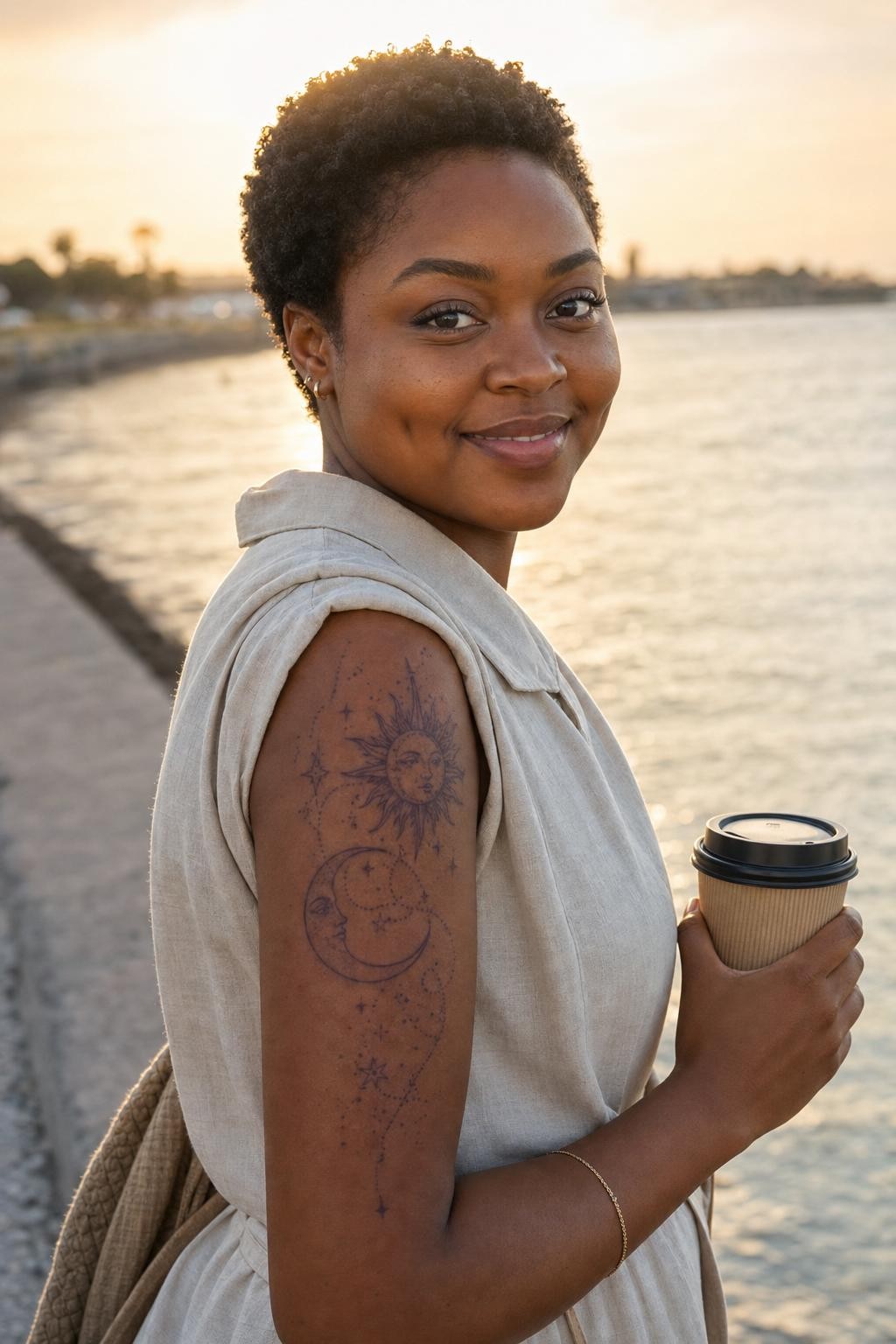 Celestial Tattoo at Golden Hour