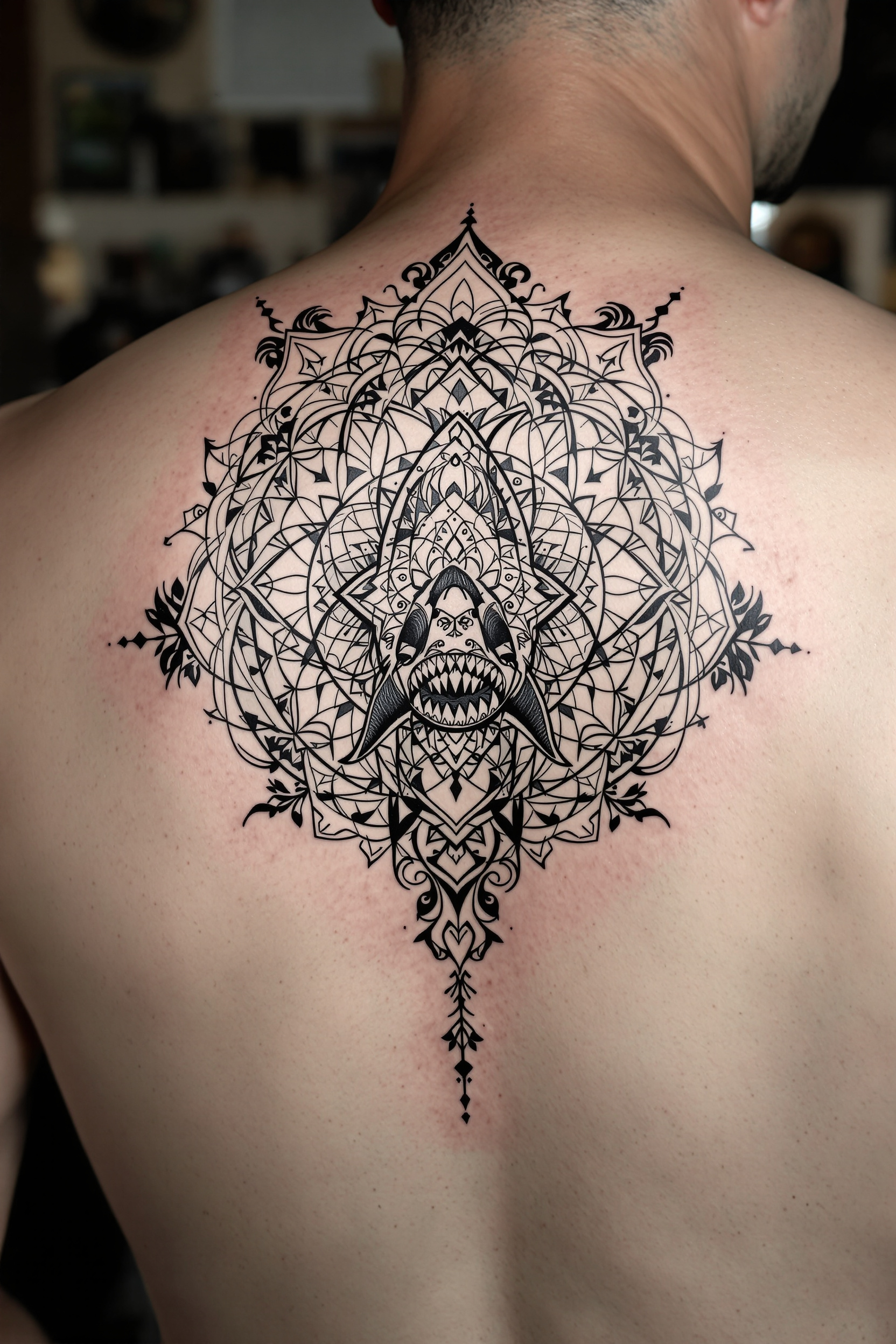 Fierce Inked Shark Art