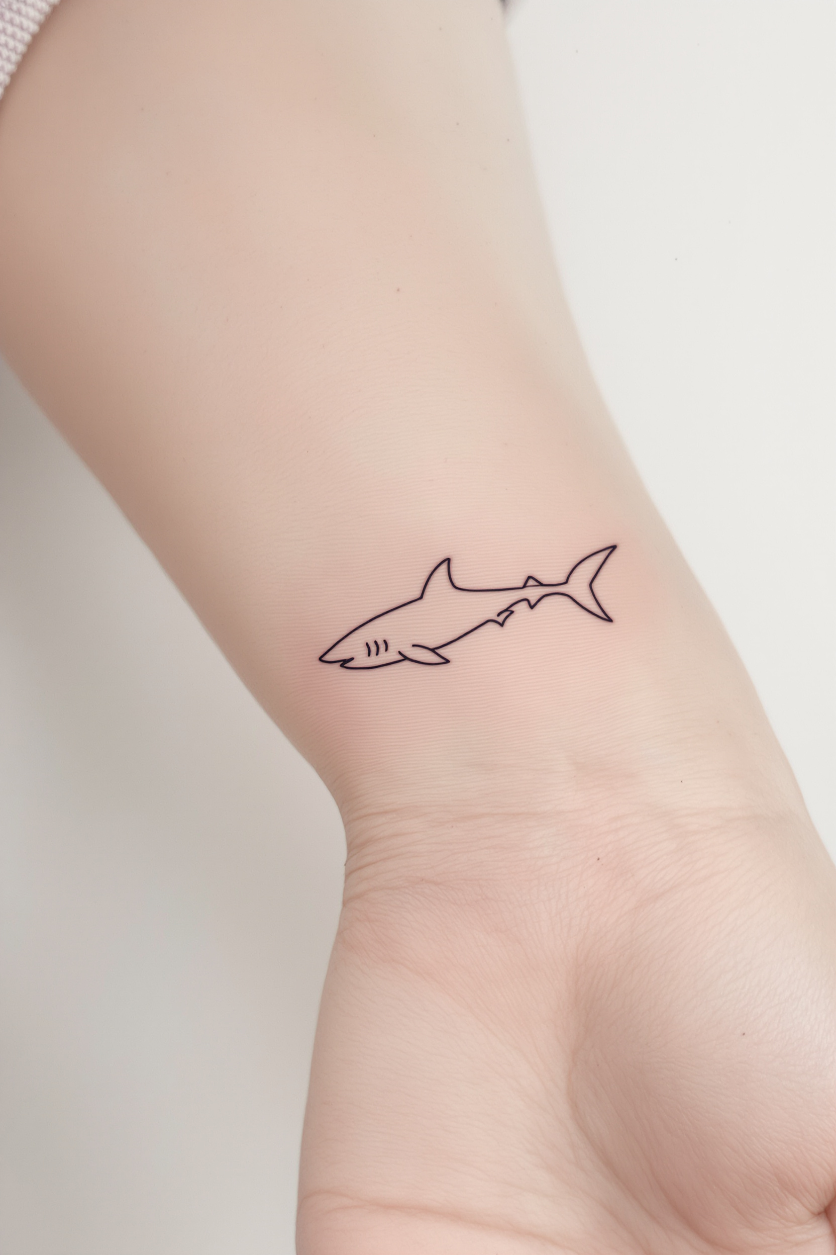 Minimalist Shark Tattoo Vibes