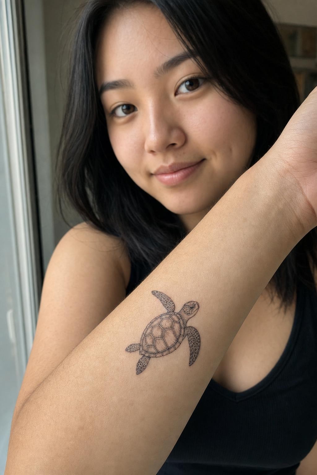 Sea Turtle Forearm Tattoo Display