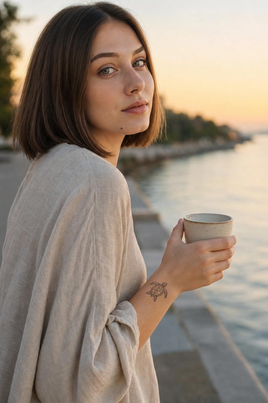 Sunset Coffee and Turtle Vibes